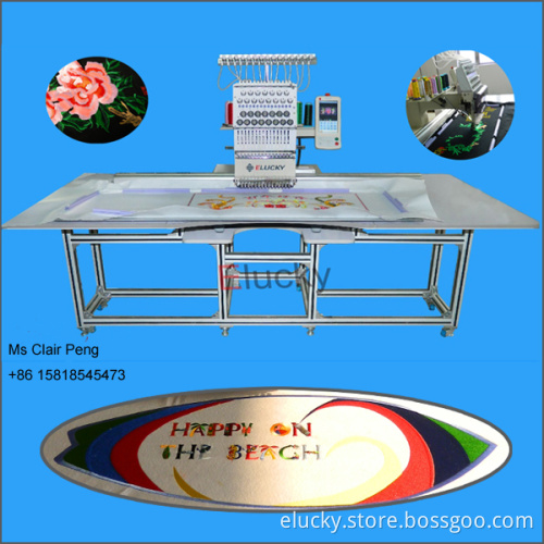 Single Head Flat Computerized Embroidery Machine for Cross Stitch, Flat Embroidery